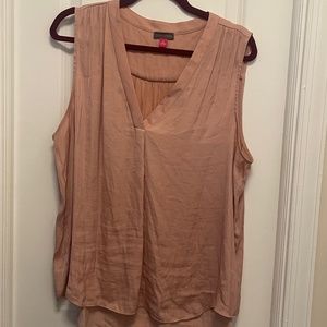 Vince Camuto Rumpled Satin Blouse Fawn Pink XL